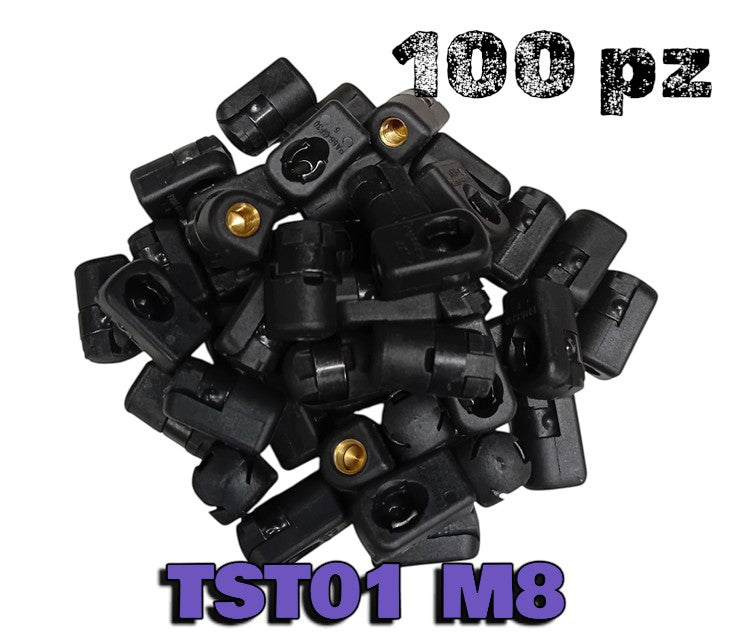 100 Pezzi Testina a Pressione TST01.M8 - Attacco Rapido - Mille Molle a Gas