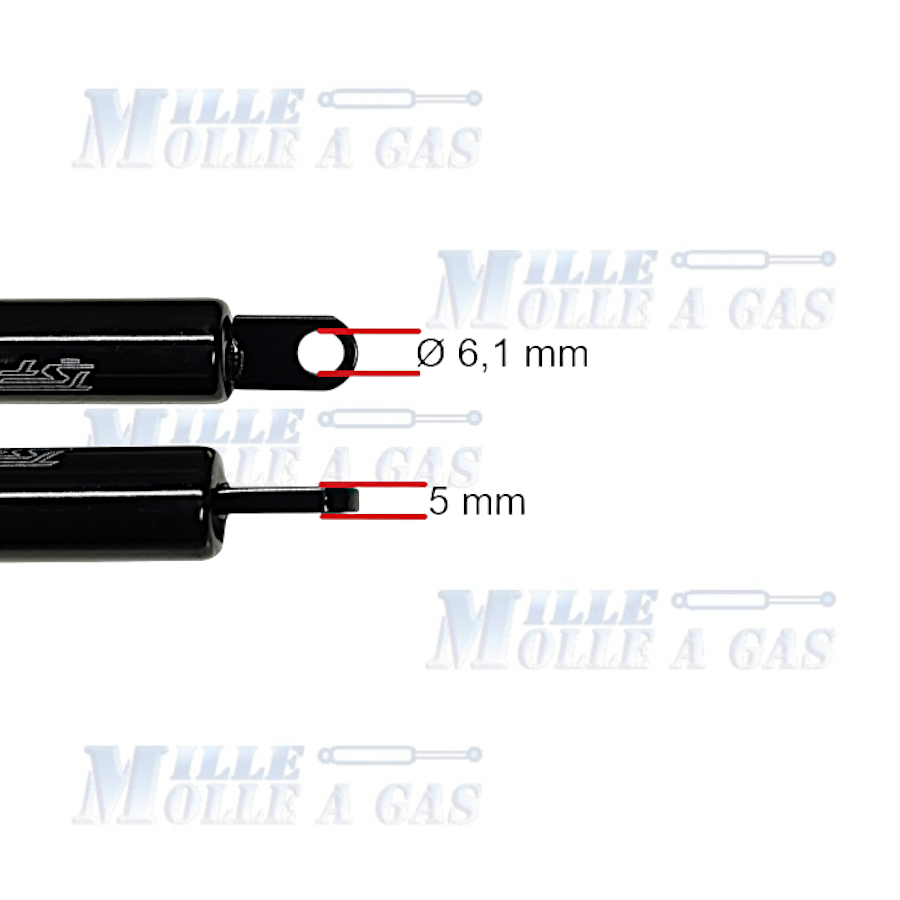 Pistone Molla a Gas Interasse 230 mm Foro Ø 6,1 mm