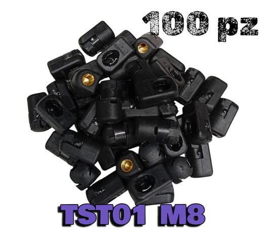 100 Pezzi Testina a Pressione TST01.M8 - Attacco Rapido - Mille Molle a Gas