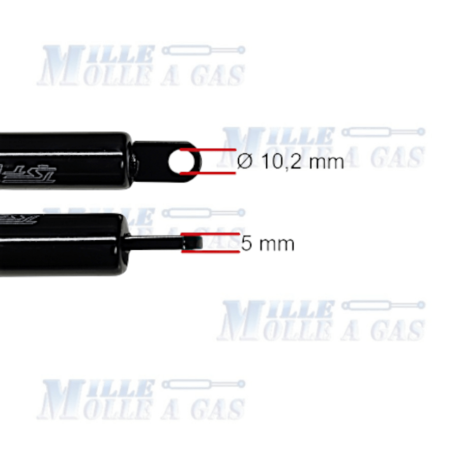 2 Pistoni Molle a Gas Interasse 460 mm Foro 10,2 mm - Ricambio