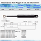 PISTONE A GAS MOLLA PER SELLA PIAGGIO X9 125 180 200 250 500 - Mille Molle a Gas