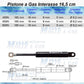 Pistone Molla a Gas Interasse 165 mm Foro 8,2 mm - Ricambio - Mille Molle a Gas