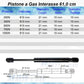 Pistone Molla a Gas Interasse 610 mm a Pressione - Attacco Rapido